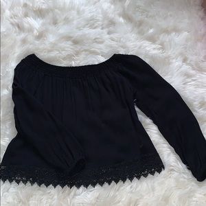 NWOT: Lace Off Shoulder Shirt